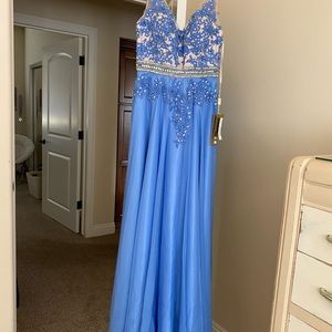 Beautiful Aspeed Designs Lace Overlay Mesh Gown